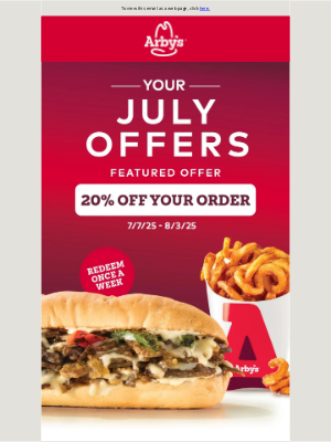 Arby's - July Rewards just dropped 💥