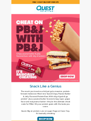 Quest Nutrition - Cheat on PB&J with PB&J