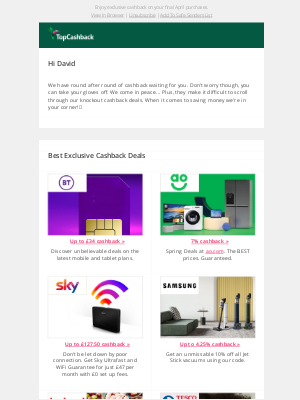 TopCashback (UK) - This cashback is a knockout 🥊