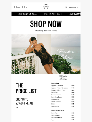 260 Sample Sale - SHOP NOW 👙 Frankies Bikinis