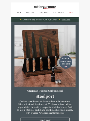 Cutlery and More - Steelport Carbon Steel, Forged for Life