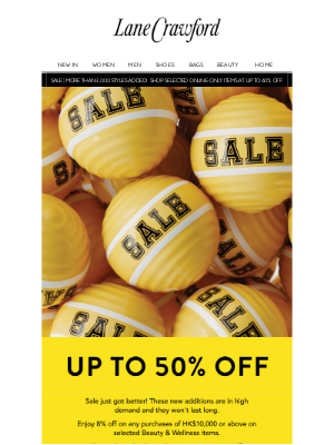 Lane Crawford (Hong Kong) - New brands added! Shop Selected Online-only Items at Up to 60% Off!