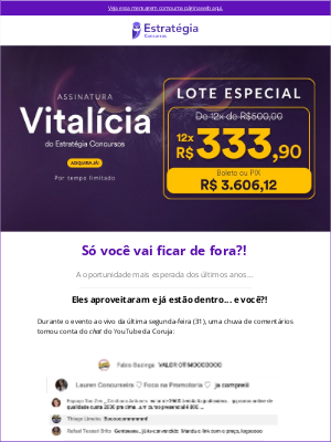 Estratégia Concursos (Brazil) - Só você vai ficar de fora?!