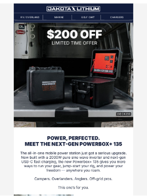 Dakota Lithium - Power Anything. Anywhere. Now $200 Off.