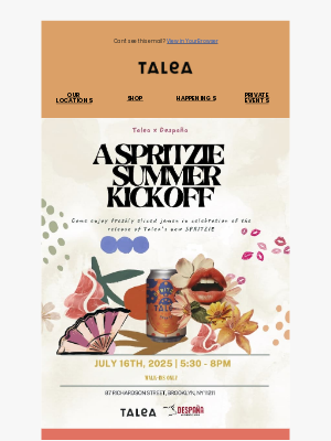 Talea Beer Co. - Spritzie Summer + Free Jamón 🍊☀️🍹