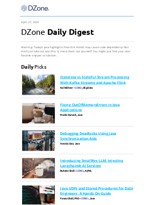 DZone - 😉Talk Java to me! April's top 5✅