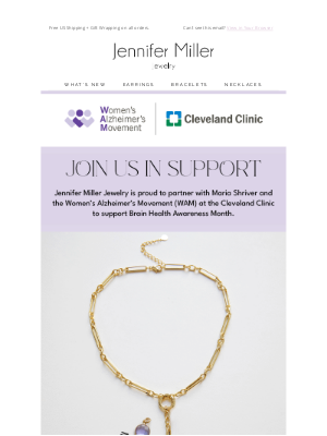 Jennifer Miller Jewelry - Support Women's Brain Health Today 💜