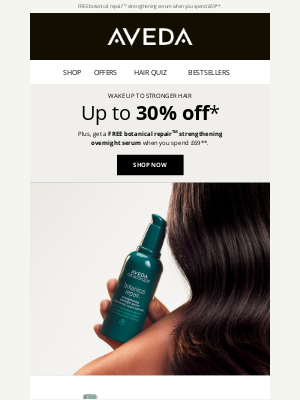 Aveda (United Kingdom) - Up to 30% off & stronger hair
