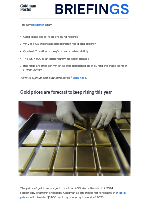 Goldman Sachs - Gold predicted to rally