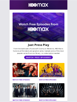 HBO Max - Stream free episodes on HBO Max - no subscription needed.