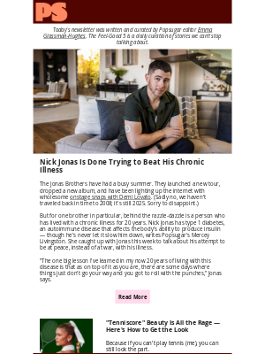 POPSUGAR - Nick Jonas Is Done Trying to Beat His Chronic Illness