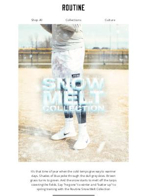 Routine Baseball - New Drop! Shop The Snow Melt Collection