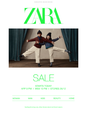 Zara (United Kingdom) - Our SALE starts tonight at 9 pm on our APP