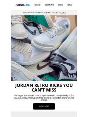 Finish Line - Switch up your summer style with must-have Jordans