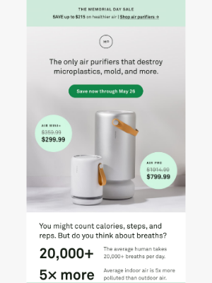 Molekule - SAVE $215 and SAVE your health