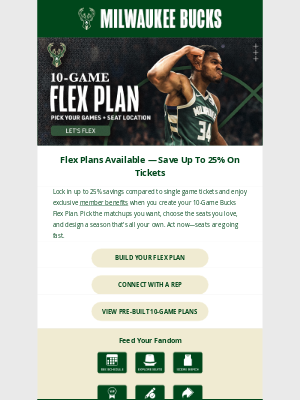 Milwaukee Bucks - ICYMI: Build Your Bucks Flex Plan Today