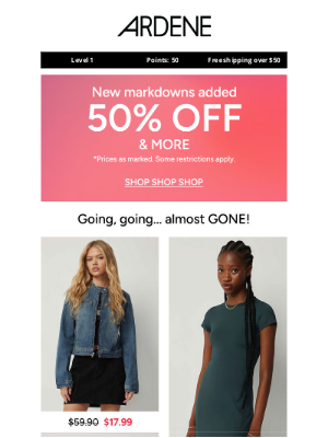 Ardene (Canada) - New markdowns have entered the chat ❣️ 50% off & more!