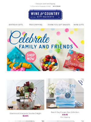 WineCountryGiftBaskets - Birthday gifts, thank you & more