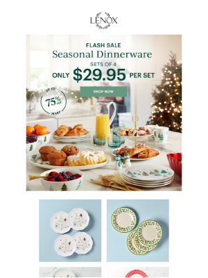 Oneida - CHRISTMAS DINNERWARE FLASH SALE