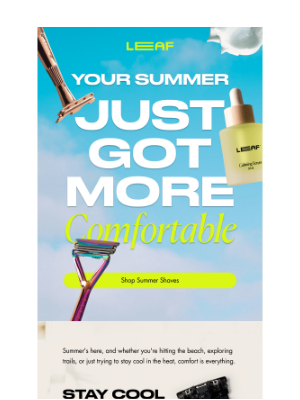 Leaf Shave - Ready for Summer? ☀️🌊👙