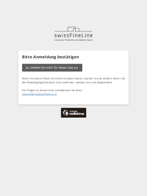 swissFineLine (Switzerland) - Standard: Bitte Anmeldung bestätigen