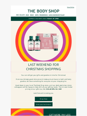 The Body Shop (United Kingdom) - There's still time to get your last minute gifts ⌛🎁