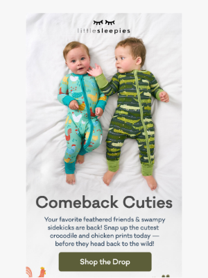 littlesleepies - They’re BACK: Two Fan-Fave Animal Prints 🌾🐥🐊
