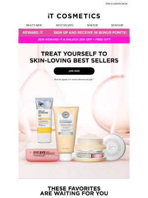 IT Cosmetics - Love Your Skin? Unlock 25% OFF + A Free Skincare Gift When You Join!