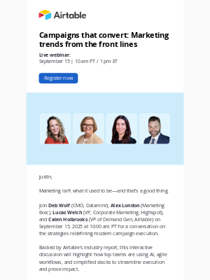 Airtable - You’re invited: Campaigns that convert: Marketing trends