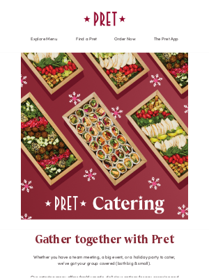 Pret A Manger - ‘Tis the season for holiday parties