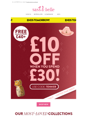 Sass & Belle (United Kingdom) - LAST CHANCE | £10 off your next order