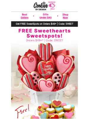 Cookies by Design - FREE Sweethearts Sweetspots! Send Your ❤️