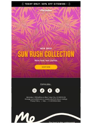 MeUndies - NEW: Sun Rush Collection ☀️