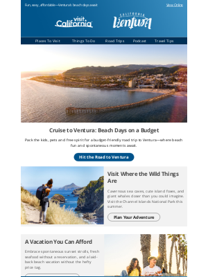 Visit California - Affordable Beach Escapes Start Here