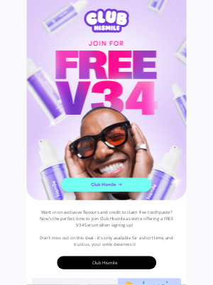 Hismile - FREE V34 Serum?!