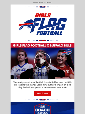Buffalo Bills - Get hyped for Girls Flag Football!