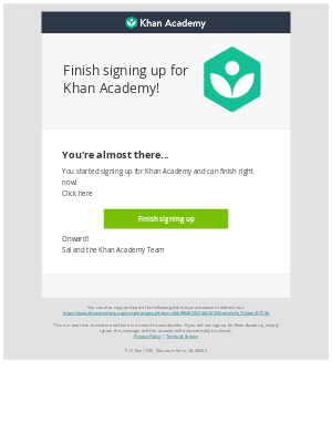Khan Academy - Verify your email with Khan Academy