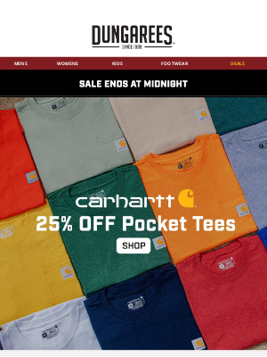Dungarees - Last Chance: The Carhartt T-Shirt Sale Ends Today