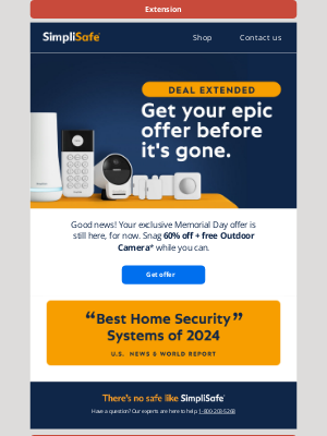 SimpliSafe - VIP extension: your exclusive discount is still here