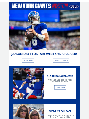Buffalo Bills - Jaxson Dart to make first NFL start