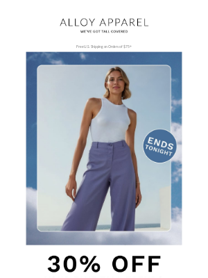Alloy Apparel - Tall Girl PSA: 30% Off Sitewide + Up to 75% Off Sale