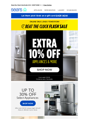 Sears - It's on Sale! Savings on Appliances, Tools, Mattresses, Bed & Bath & More!