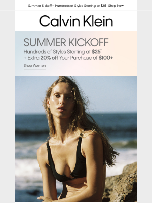 Calvin Klein - Celebrate the First Day of Summer with Our Kickoff Sale