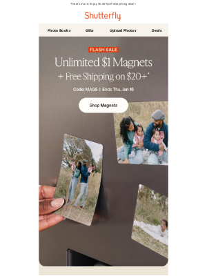 Shutterfly - 🏃 Move quickly: Magnets are $1!