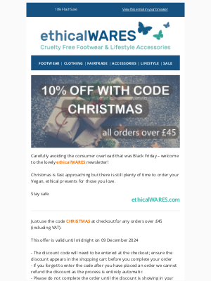 ethicalwares - Don't miss out on 10% OFF your next purchase