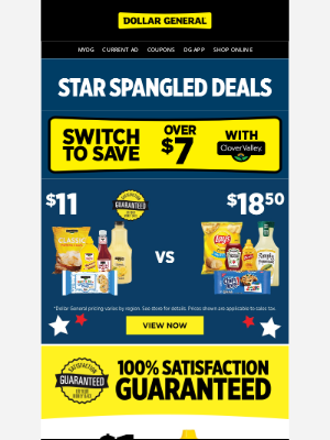 Dollar General - Switch to DG Brands and save on your 4th of July celebration.