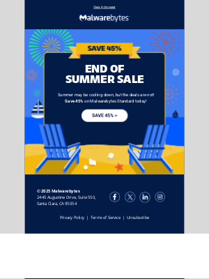 Malwarebytes - Save 45% on Malwarebytes Standard!