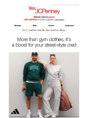 JCPenney - Move fast 🏃 25% Off adidas