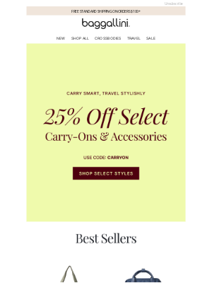 baggallini - Travel In Style with 25% Off