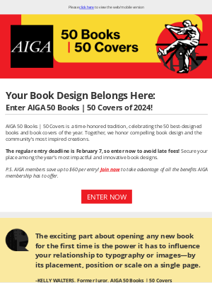 AIGA - One Week Left! Enter 50 Books | 50 Covers Before the Regular Deadline